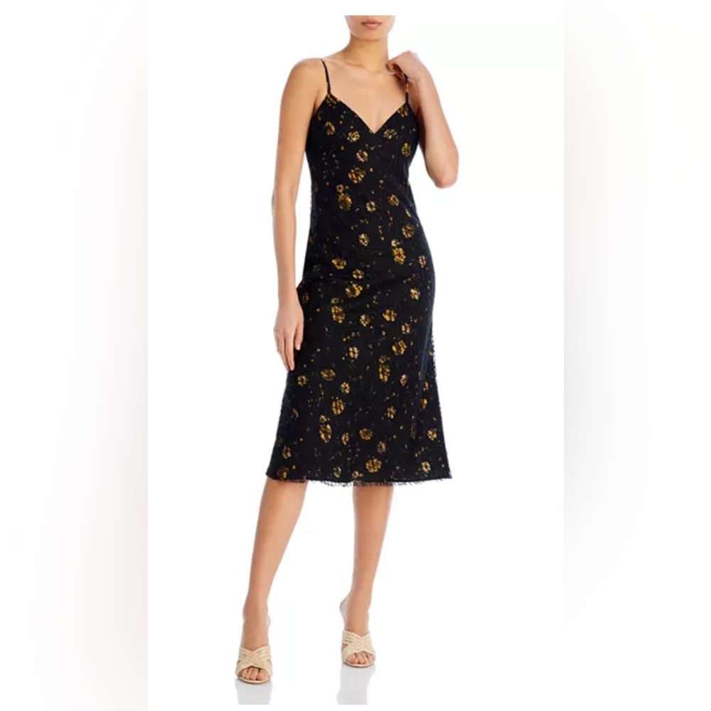Aqua x Kristopher Brock Lace Overlay Floral Slip Dress NWT